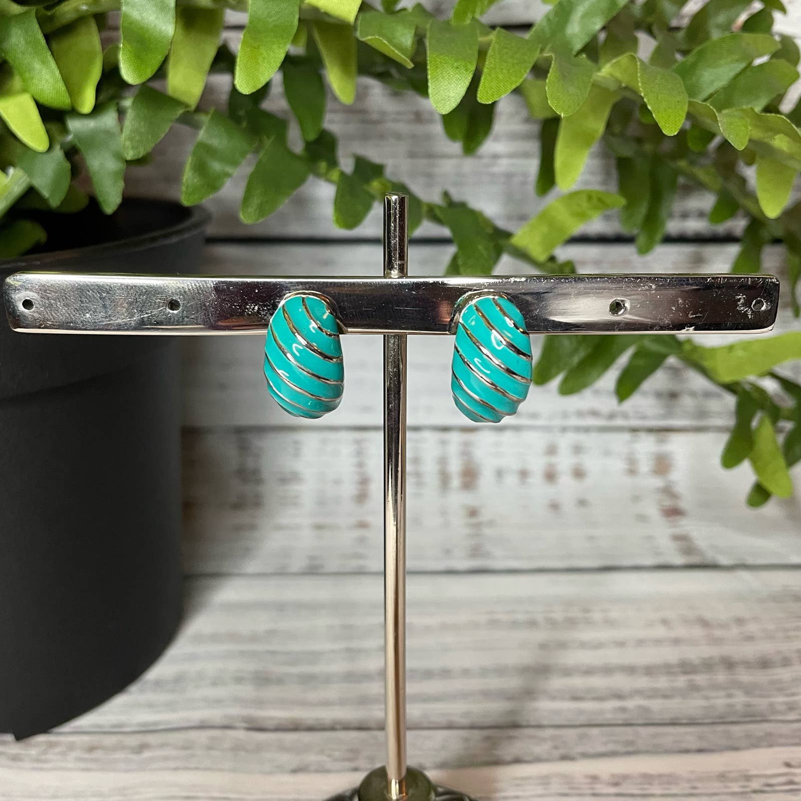 Beautiful Turquoise And Silver Earrings